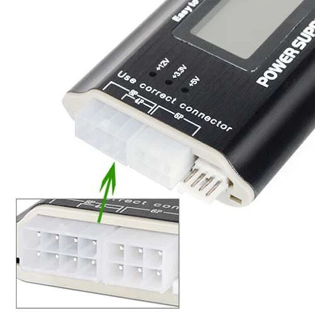 TRIXES Power Supply Tester NEW ATX LCD HD 20 24 Pin SATA LCD Diagnose PSU - Image 3 of 4