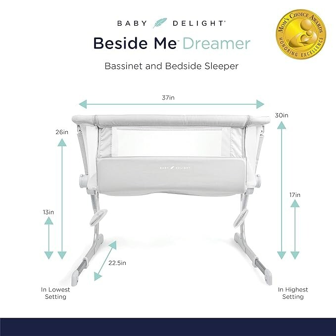 Baby Delight Beside Me Dreamer Bassinet|Bedside Sleeper|Driftwood - Main Image