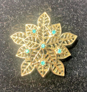 Épingle De Cravate équitation DQ Adornments – Tons Or, Bleu Et Rhinestones