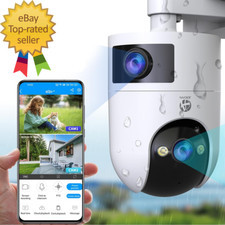 5G 2.4G Dual Wifi Security Camera Outdoor 2K Dual Lens Home Surveillance IP Cam
