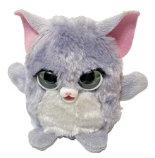 Hasbro FurReal Fuzzalots Kitty Purple Interactive Feeding Tested Working 4 in