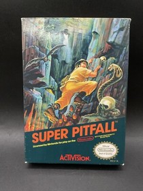 Super Pitfall NES Nintendo Entertainment System, 1987 CIB COMPLETE CLEAN! Tested