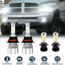 For 2002-2005 Dodge Ram 1500 2500 3500 - Led Headlight Fog Light Bulbs 90079006