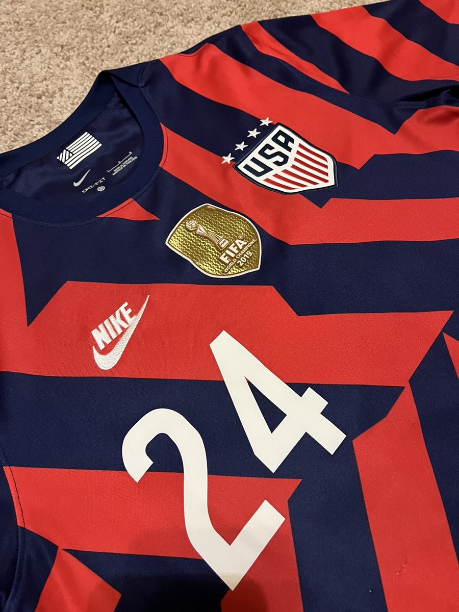 NIKE 2019年サッカー1stユニフォーム ABE L Nike USA Soccer Team Jersey FIFA 2019 World Champions Dri-Fit | eBay