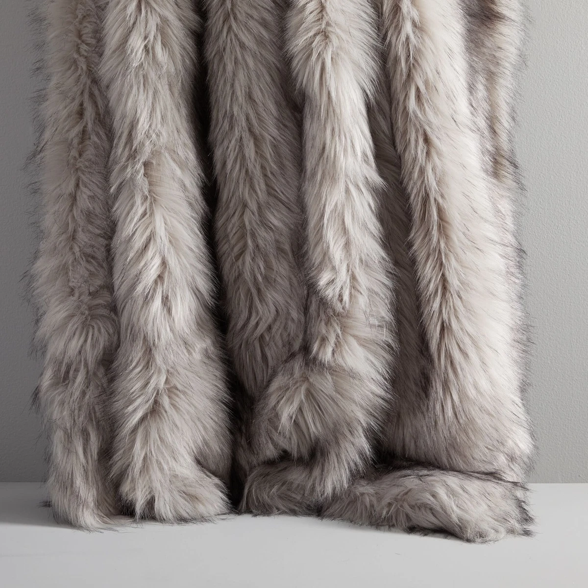 West Elm Faux Fur Brushed Tips Throw 47
