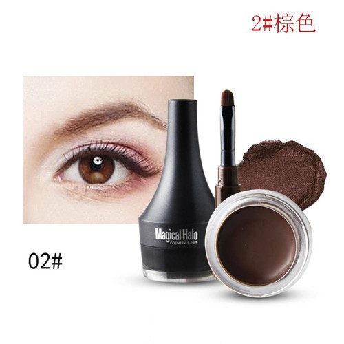 Waterproof Long Lasting Black Gel Eyeliner Cream With Eye Liner Brush Eyeliner. - Picture 14 of 14