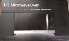NEW - Stainless LG 1.7 cu. ft. 30 in. Width Over-the-Range Microwave EasyClean