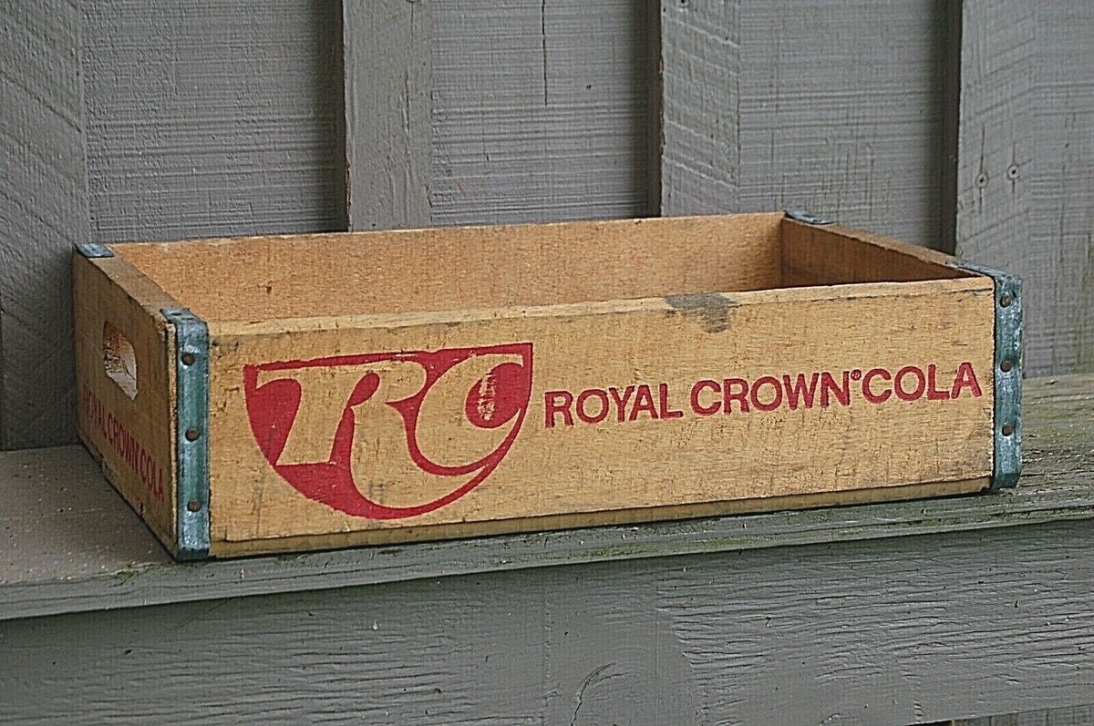  CROWN COLA 木製ボックス Vintage RC Royal Crown Cola Red Wooden Soda Pop Crate | eBay