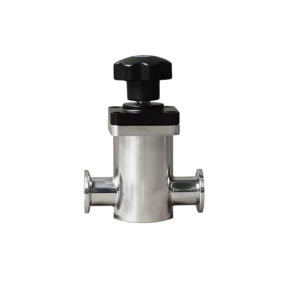 Bellows Seal KF25 High Vacuum Manual Flow-through Valve 304 Stainless Steel