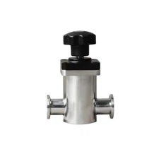 Bellows Seal KF25 High Vacuum Manual Flow-through Valve 304 Stainless Steel