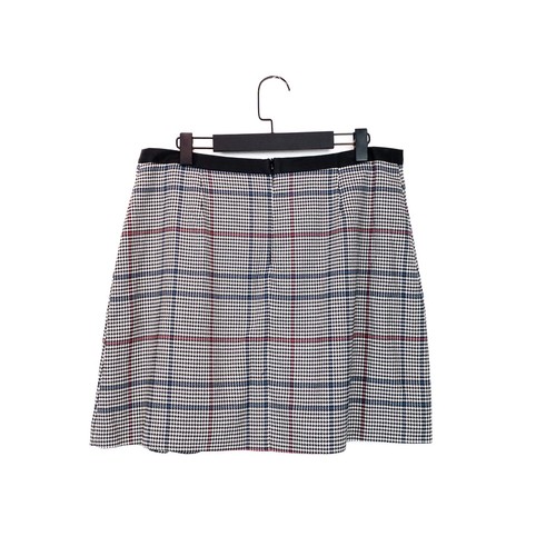 Oasis Black Blue Pink Houndstooth Check Side Pleat Mini Skirt - Size 16 NEW - Picture 7 of 13