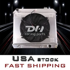 3Row Alum Radiator Shroud Fan CC284 1963 64 65 66 Chevy C10 Pickup Truck V8 #284