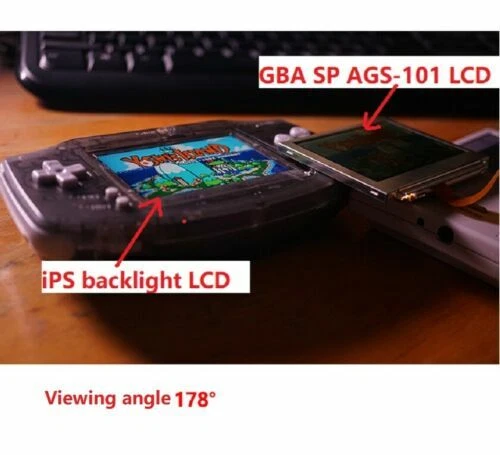 10 Levels Brightness V2 iPS Backlight LCD Screen Kits For Game Boy Advance GBA - Image 2 of 4