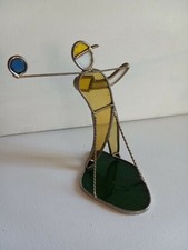 stained glass Golf golfer Figure sports summer
