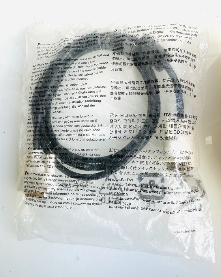 DVI-D to DVI-D Male Cable HDTV, PC, Monitor Cord #5K05407503HL04L55 - Image 2 of 4