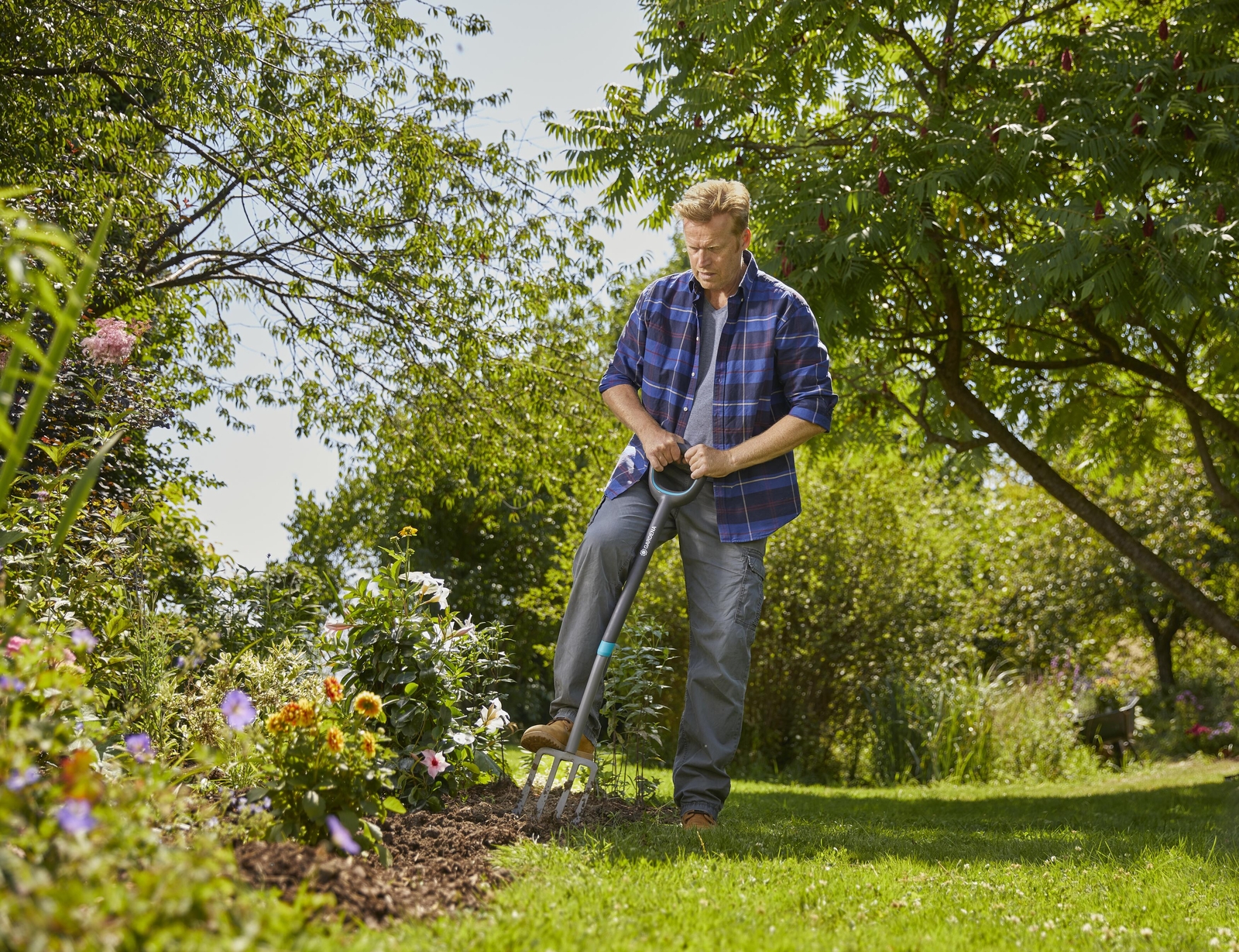 Gardena ErgoLine Spatengabel Grabegabel zum Umgraben