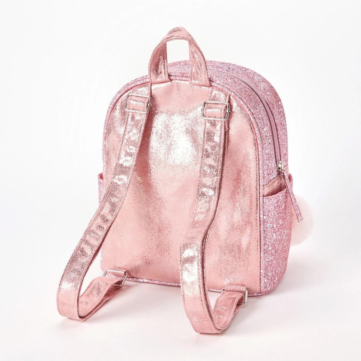 Pink glitter mini backpack cheap