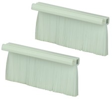 Single Gang Brush Plate Replacement Brushes White Pair Easy Twist & Lock Fitting