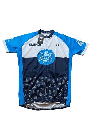 Hub Men s Cycling Jersey Size M Blue 2019 Greatest Great Vic Bike Top