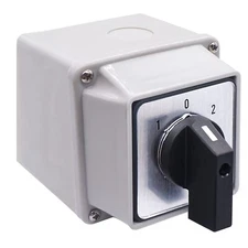 Changeover Switch 3 Position Selector Switch Box 8 Terminals 20A 550V Univers...