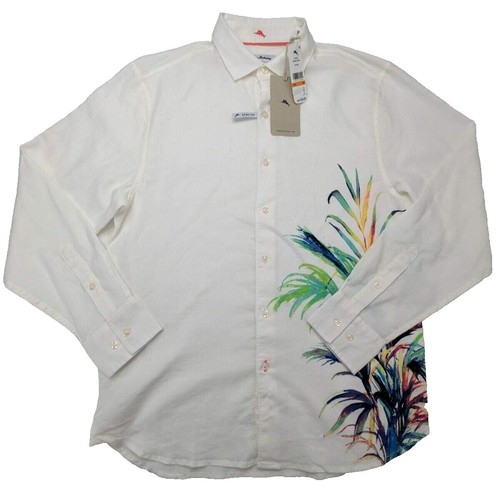 シャツ TOMMY BAHAMA Long Sleeve VENTANA PLAID Linen CAMP SHIRT $128, XXL