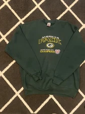 Vintage NFL Green Bay Packers Embroidered Crewneck Sweatshirt Sz XXL