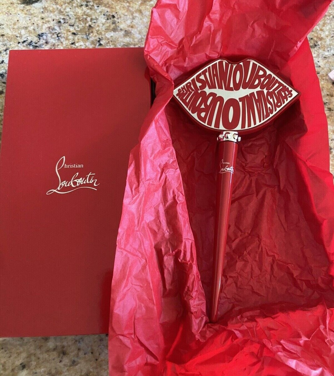 Christian Louboutin CLB Hand Held Two-Sided Red Lip Lips Mirror