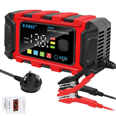 12V Smart Car Battery Charger Intelligent Automatic Pulse Repair