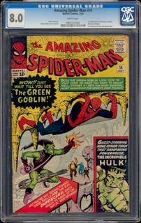 1964 Amazing Spider Man #14 Marvel Comics 1st Green Goblin Appearance CGC 8