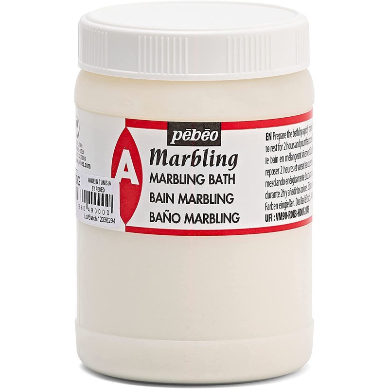 Bain de marbling Pébéo 200g pour éviter que la peinture coule au fond de l'eau en marbrure