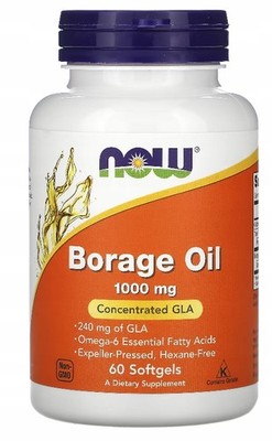 NOW Foods BORAGE OIL 1000mg 60k BBORRETSCHÖL