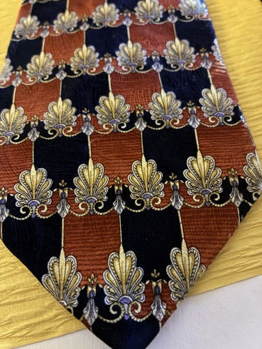 Zianetti Italian Silk Collection Regal  Gold Black Tie