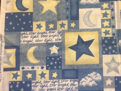 Fabric Traditions Starlight Star Bright Celestial Patch Cotton Fabric 1 Yard