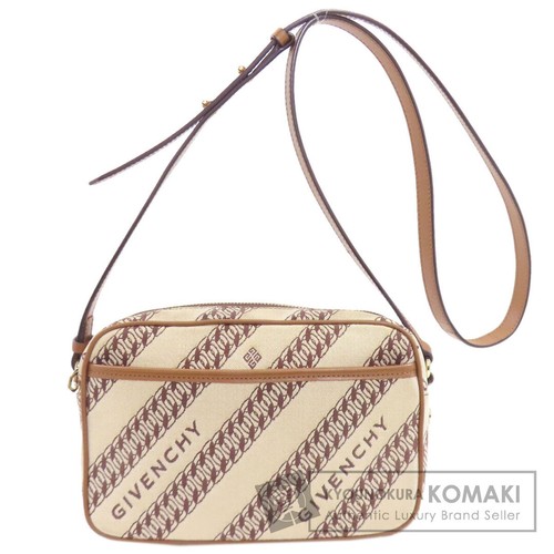 Givenchy Canvas Shoulder Bag Beige Used From Japan