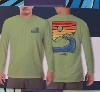 Reel Life Sun Defender Mens UV Long Sleeve T shirt  XXL Jax Beach PistachioGreen