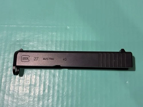 USED OEM GLOCK 27 GEN 3 SLIDE BLACK .40 CALIBER FIRING PIN SIGHTS FRYING PAN