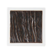 Tuxton China Inc Kona 6" Lava/Porcelain White Narrow Rim Square Plate - 1 Doz