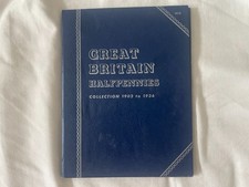 Great Britain Whitman Folder Halfpennies Collection 1902 to 1936- 34 Coins