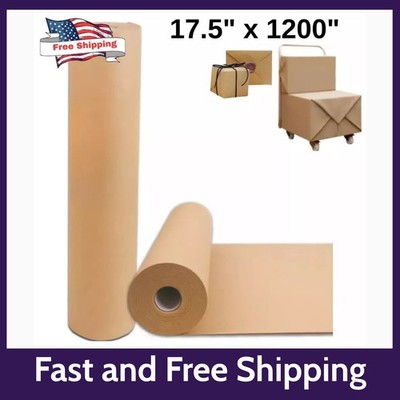 17.5'' x 1200'' Brown Kraft Paper 50 lb Basis Thick Roll Packaging Shipping NEW**