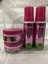 Lot Of 4 Mielle Rice Water  Aloe Vera Blend Braid Set Foam Deep Cond 7.5 Fl Oz