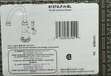 Brizo 61374LF-H-BL Rook 1.0 GPM Instant Hot Faucet Water Dispenser, Matte Black