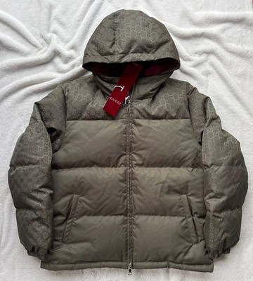 Gucci Olive Nylon Monogram Print Parka Jacket - MSRP: $3600 - New - Authentic