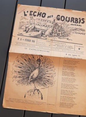 WW1 Seltenes Grabentagebuch L'Echo des Gourbis Nr. 13 Februar 1916 ORIGINAL