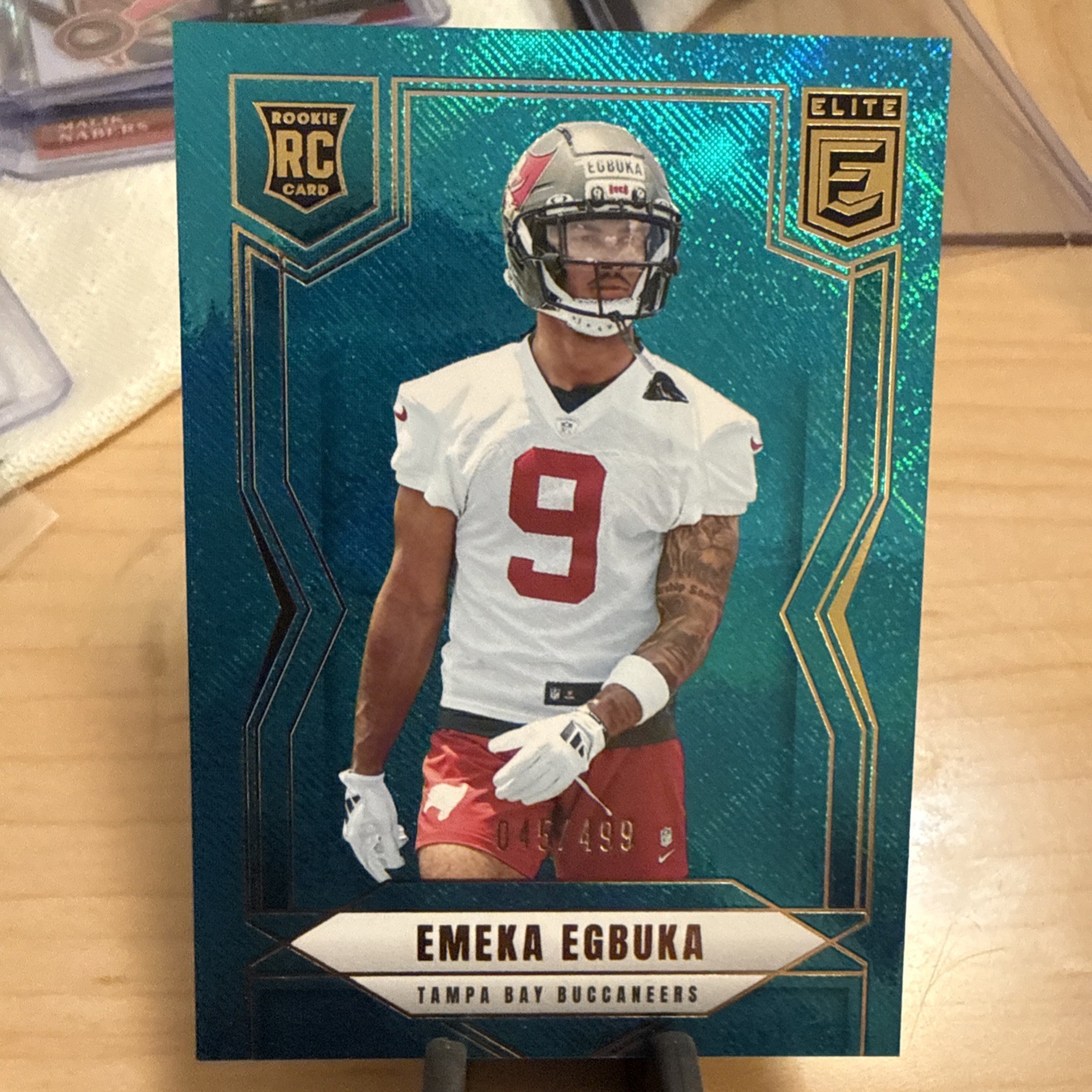 2025 Panini Donruss Elite Emeka Egbuka RC #102 Teal Matrix /499 Buccaneers