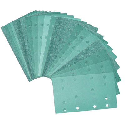 BOSHCRAFT Sand Paper, 3'' x 5'' (80mm x 133mm) 14-Hole Sandpaper Assortment Pack,