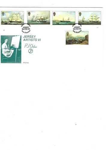 Jersey Comm/FDC -  Jersey Artists VI - 1985 (JES300)