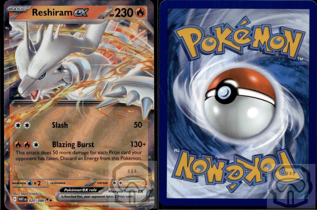 Reshiram ex 020/086 Double Rare White Flare Pokemon Holo NM/M | eBay