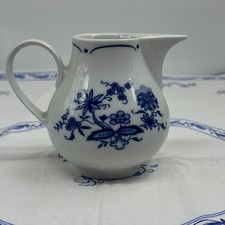 Henneberg Zwiebelmuster Porzellan kleine Milchkanne Sahnekanne Kännchen 9cm hoch