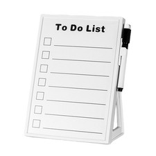 A5 Desktop Dry Erase Board with Stand, Whiteboard, Marker, To Do List