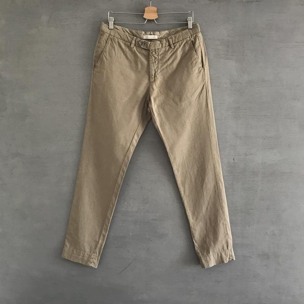 Men B SETTECENTO Trousers Beige Cotton 33 / L / 48